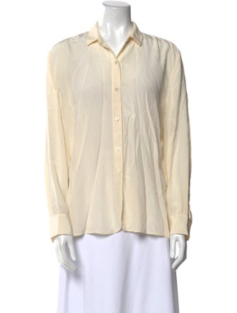 Jenni Kayne Silk Long Sleeve Button-Up Top