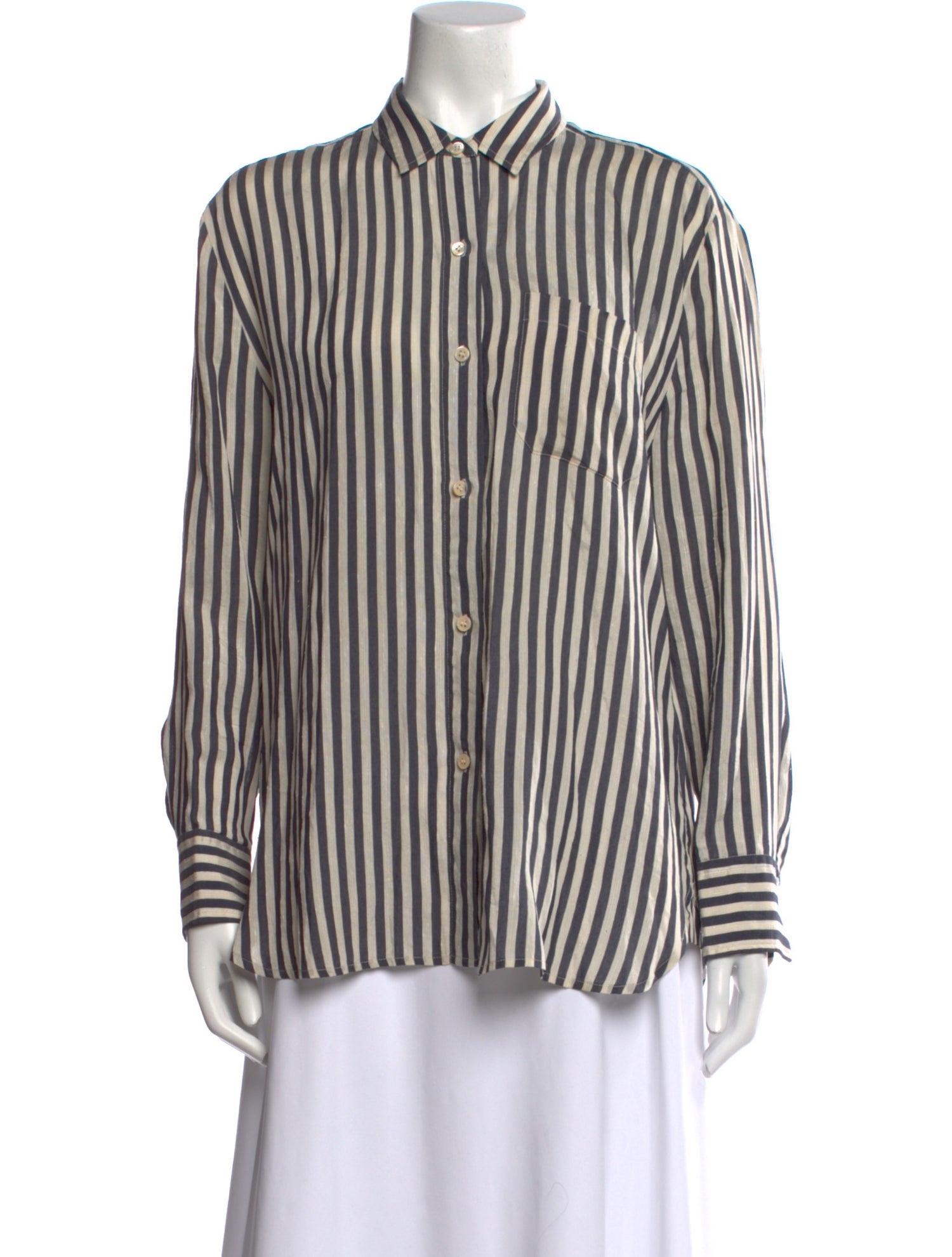 Jenni Kayne Striped Long Sleeve Button-Up Top