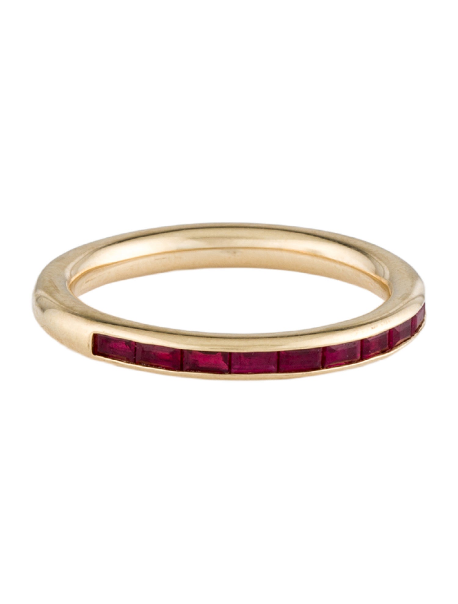 Jenni Kayne 14K Ruby June Baguette Band Ring