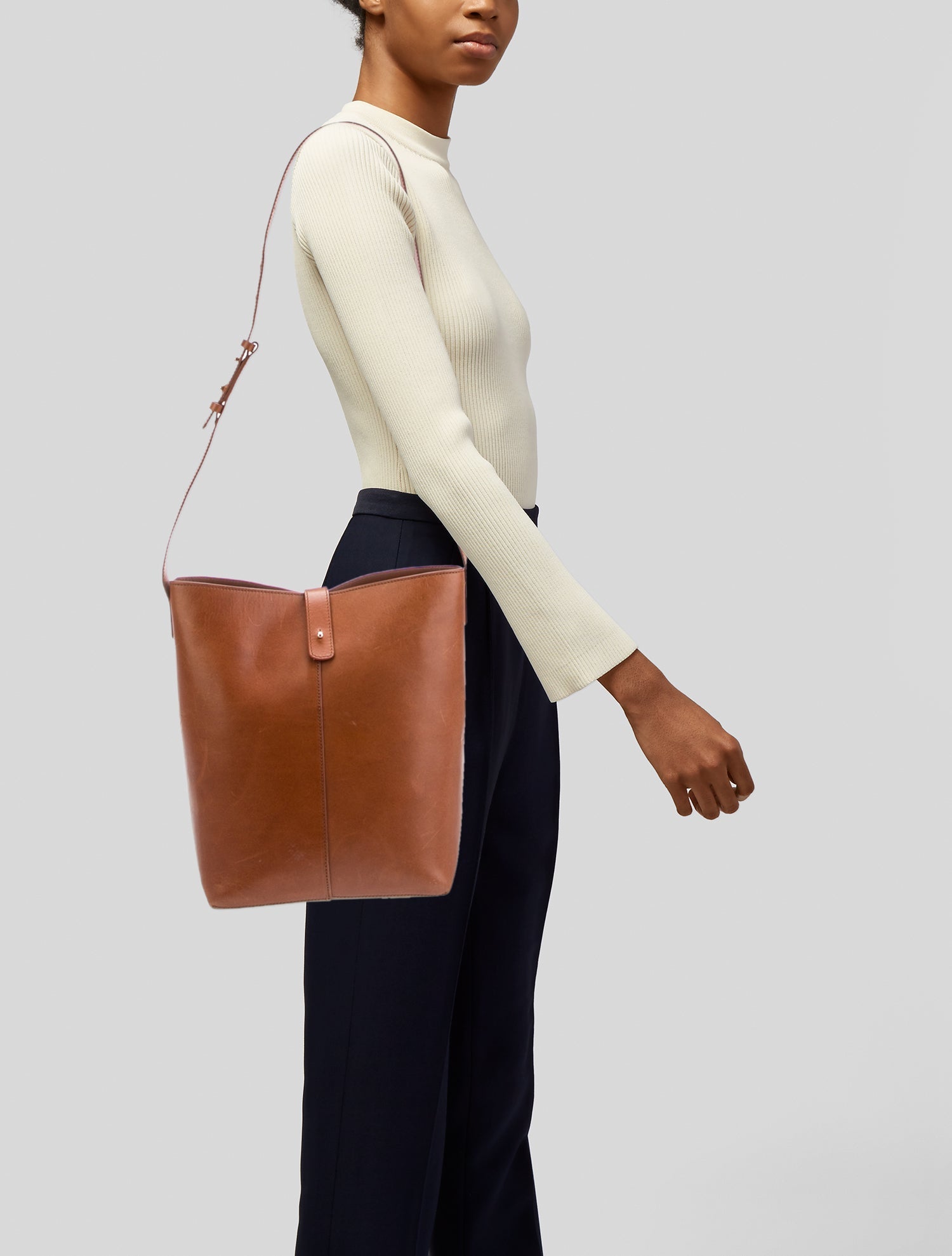 Jenni Kayne Leather Messenger Bag