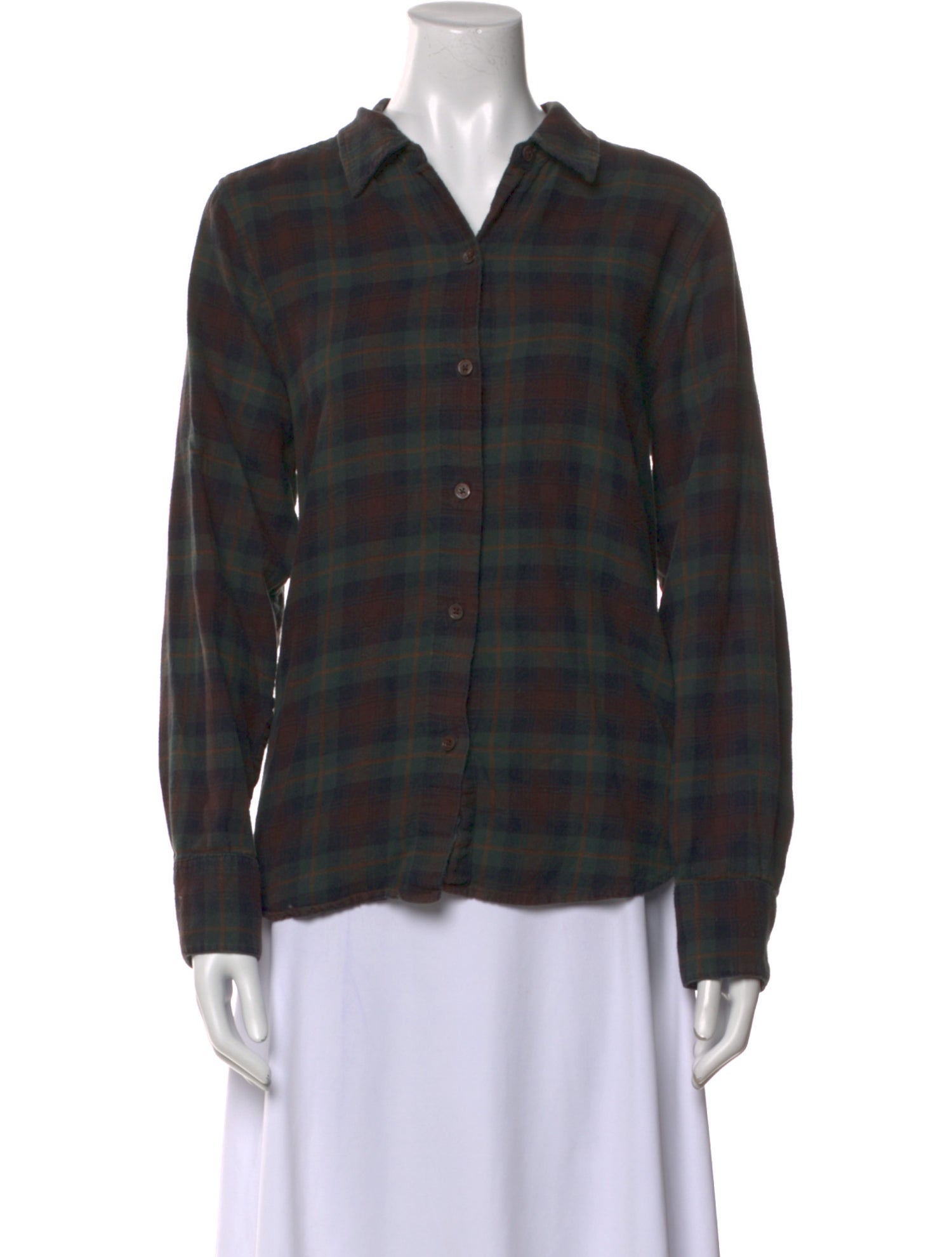 Jenni Kayne Plaid Print Long Sleeve Button-Up Top
