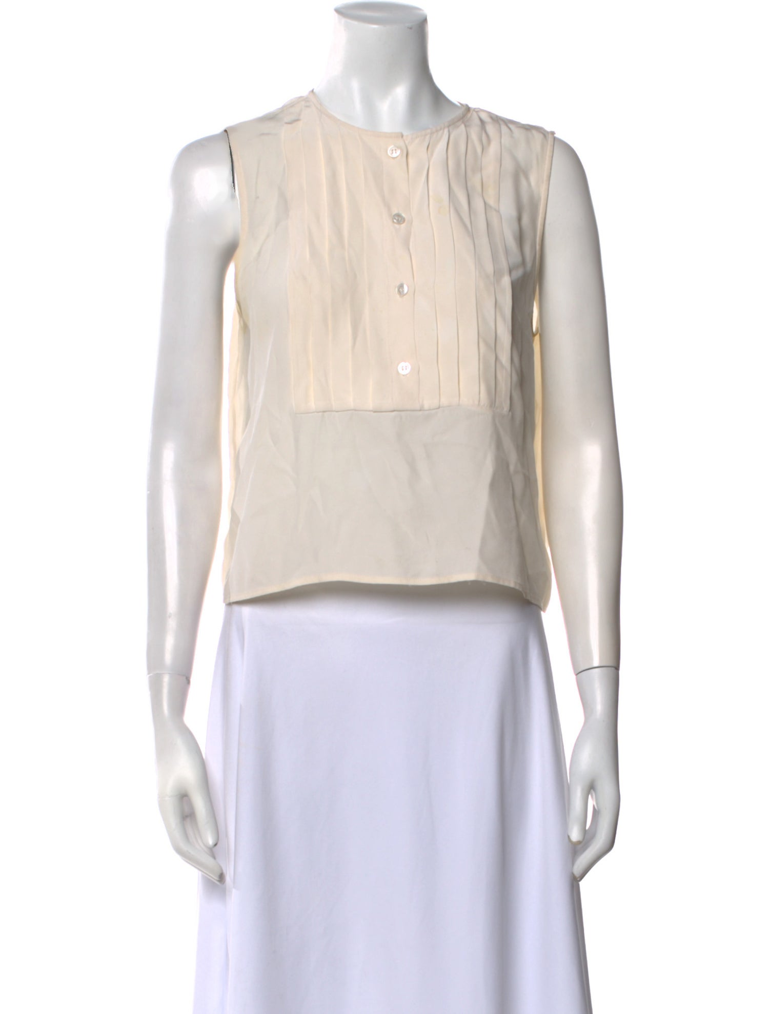 Jenni Kayne Silk Crew Neck Crop Top