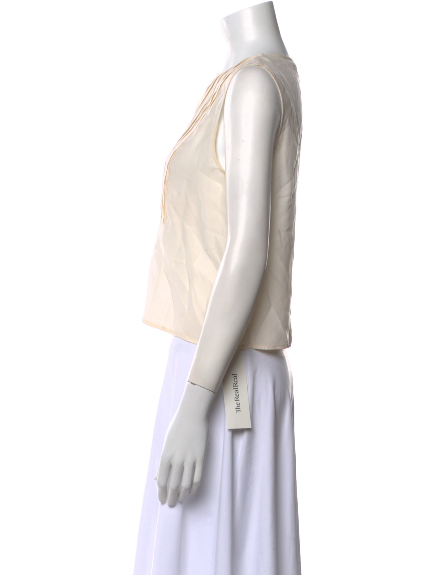 Jenni Kayne Silk Crew Neck Crop Top