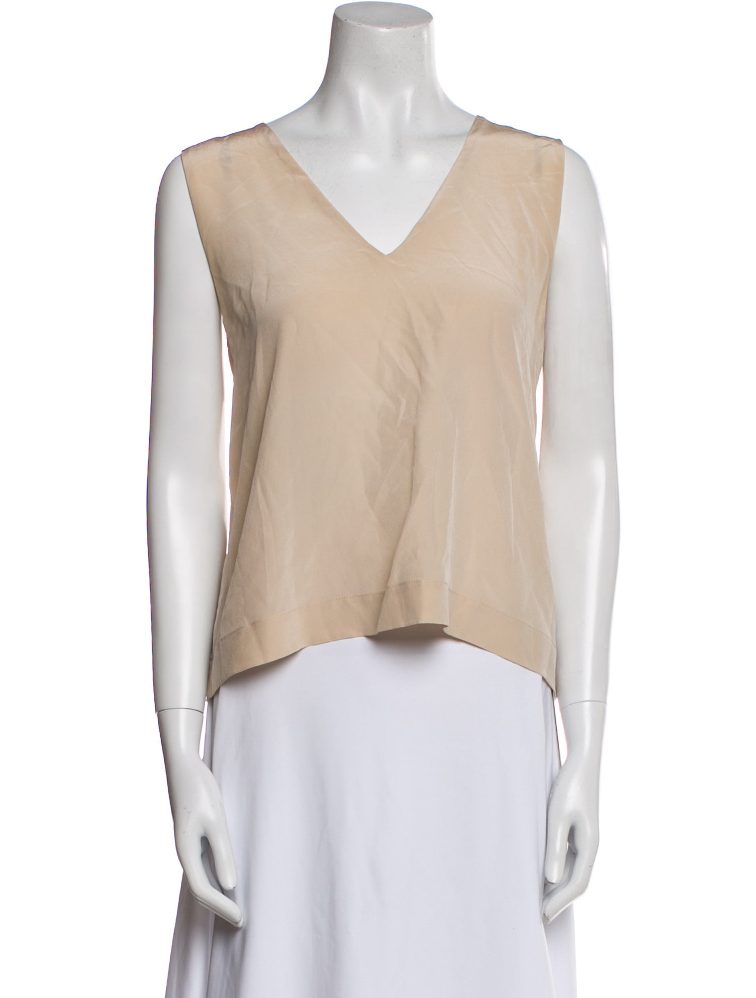 Jenni Kayne Silk V-Neck Crop Top