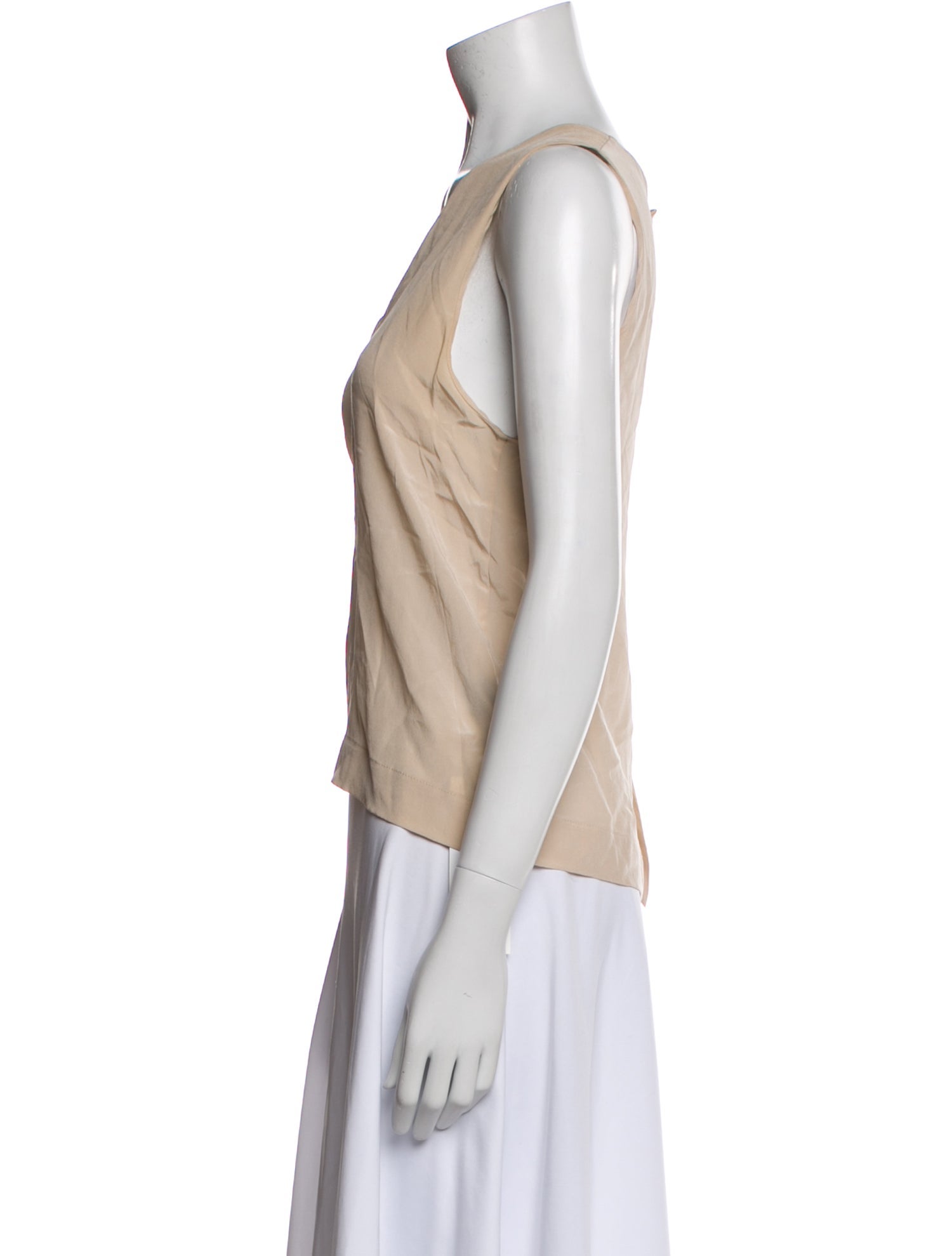 Jenni Kayne Silk V-Neck Crop Top