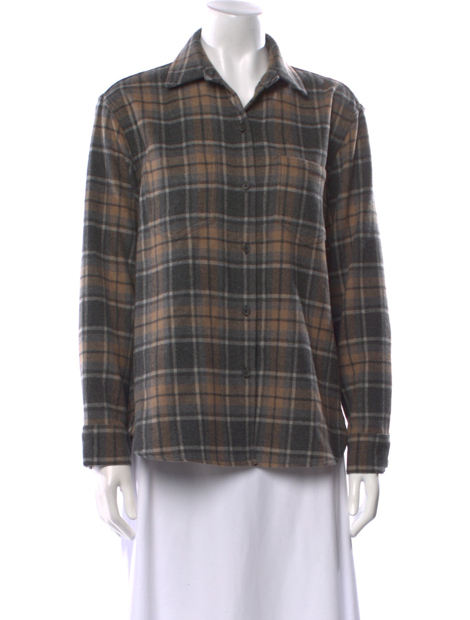 Jenni Kayne Plaid Print Long Sleeve Button-Up Top