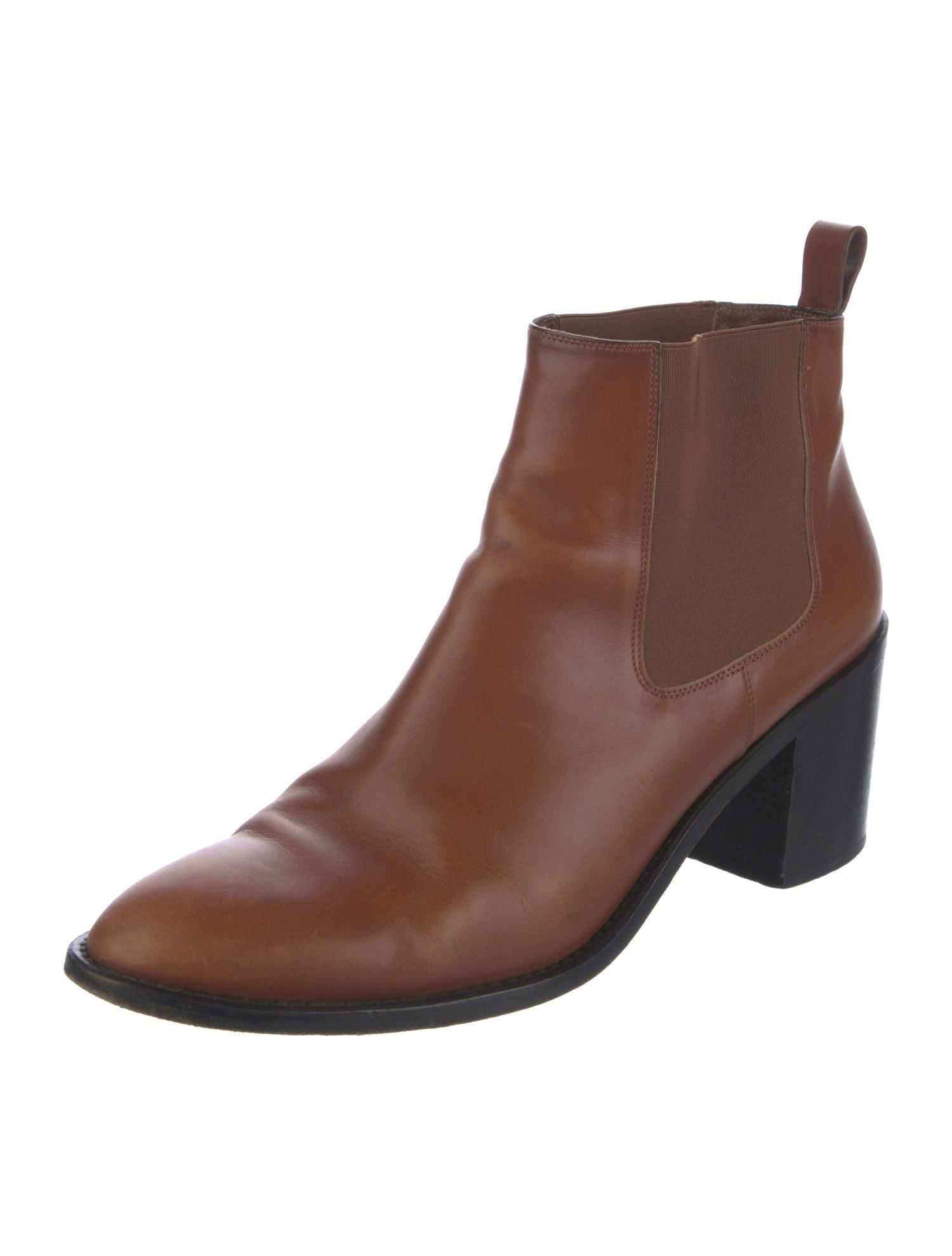 Jenni Kayne Leather Grosgrain Trim Chelsea Boots