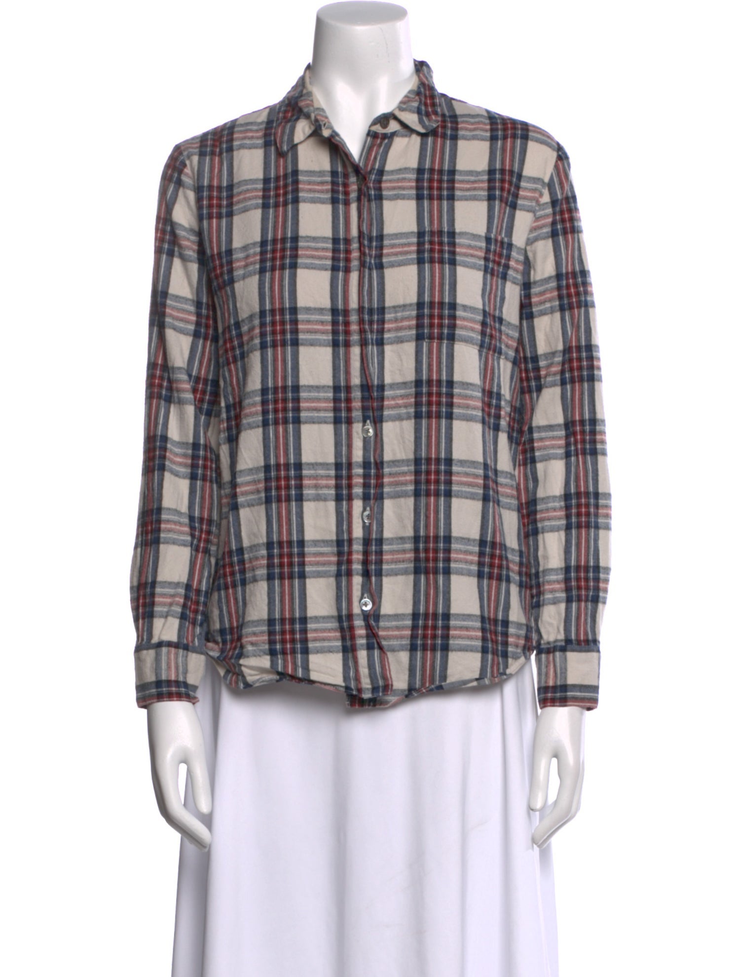 Jenni Kayne Plaid Print Long Sleeve Button-Up Top