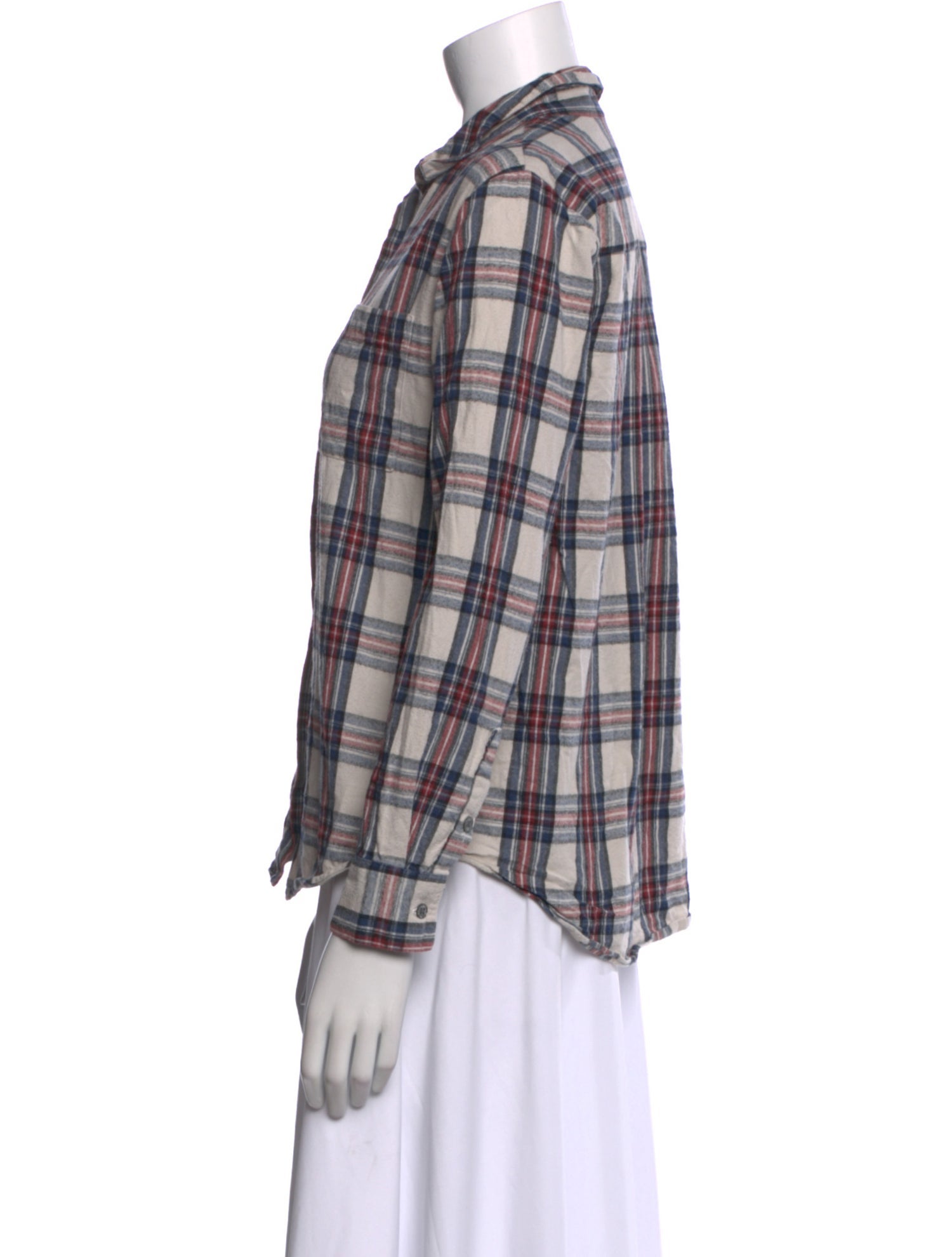 Jenni Kayne Plaid Print Long Sleeve Button-Up Top