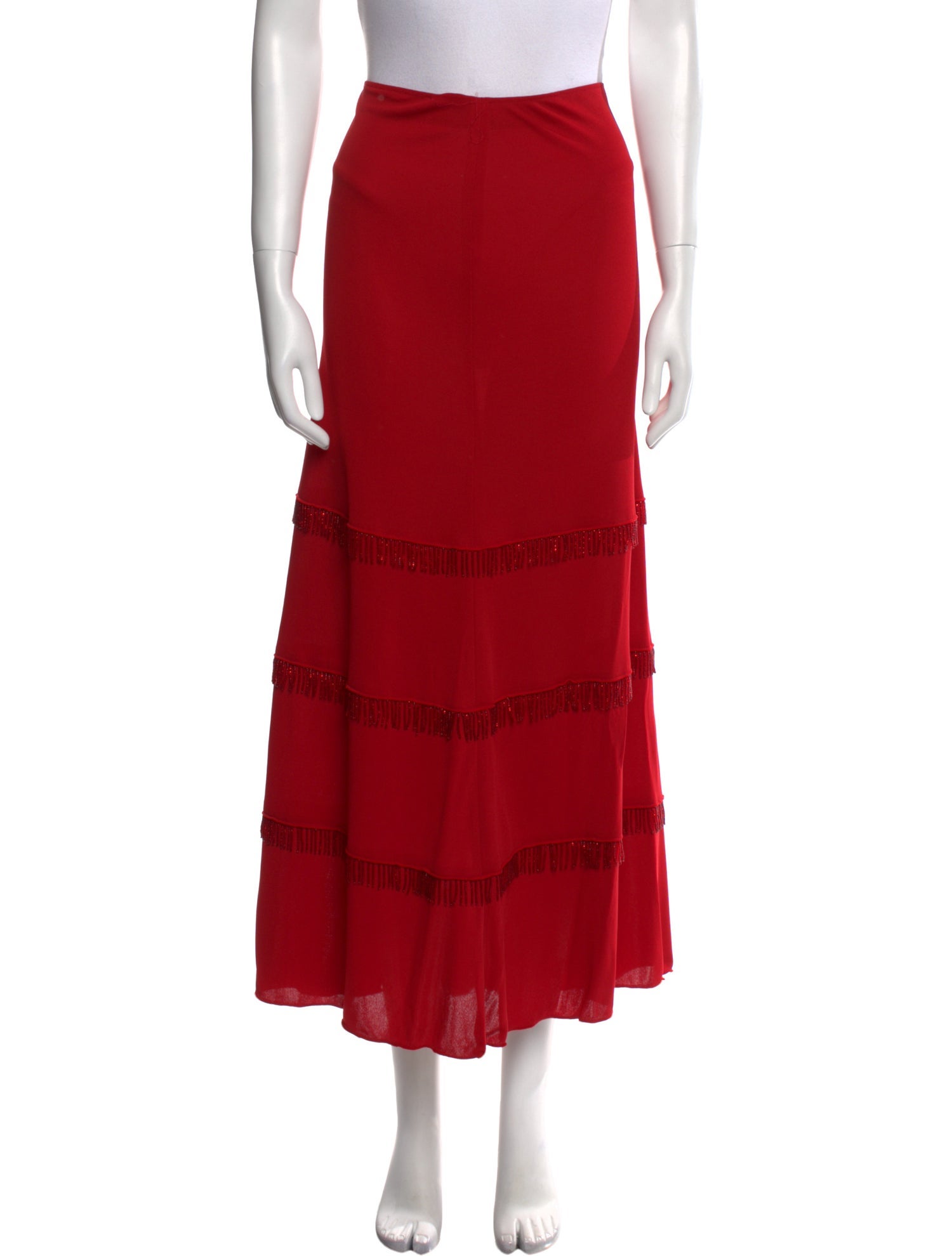 Junko Koshino Beaded Accents Midi Length Skirt