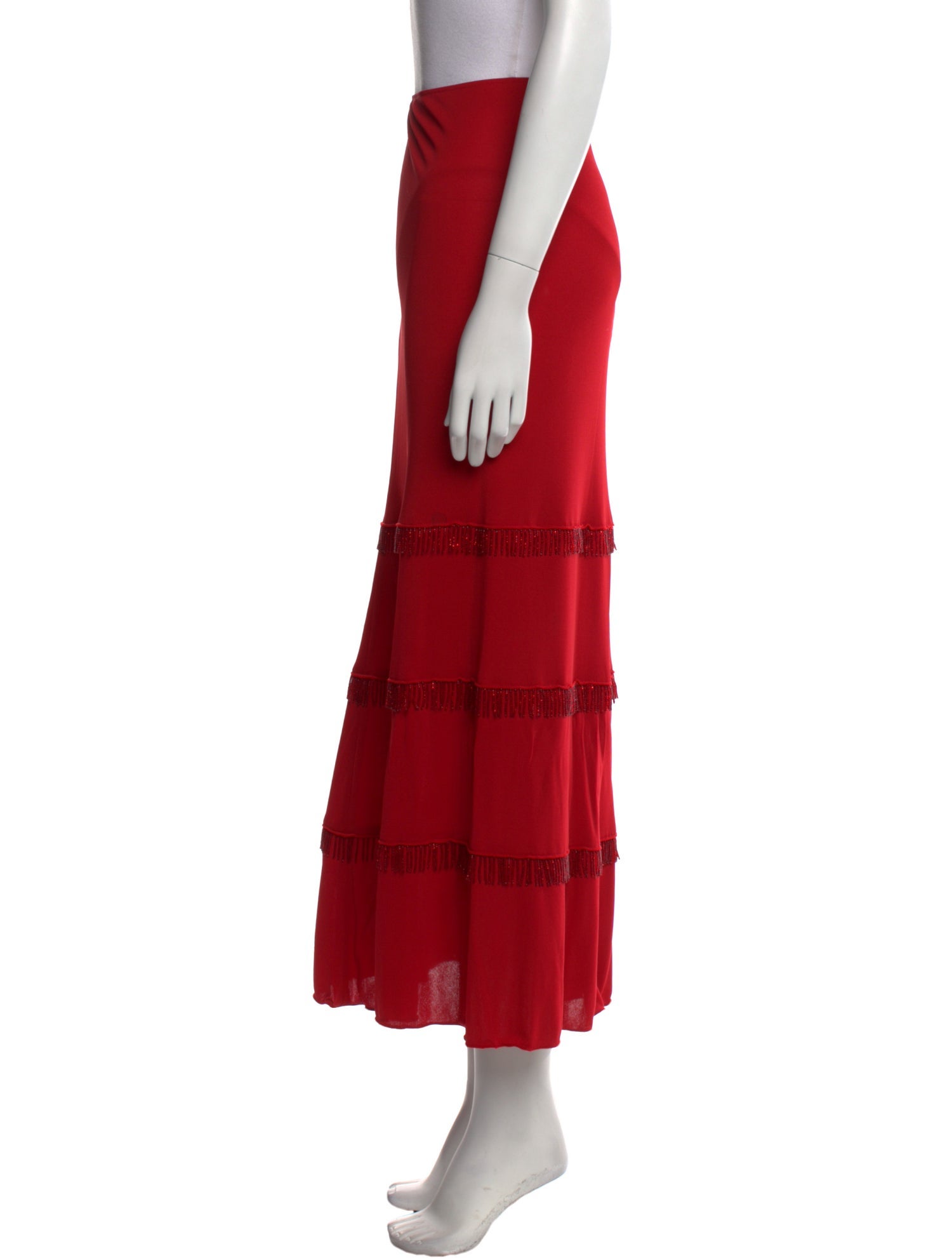 Junko Koshino Beaded Accents Midi Length Skirt