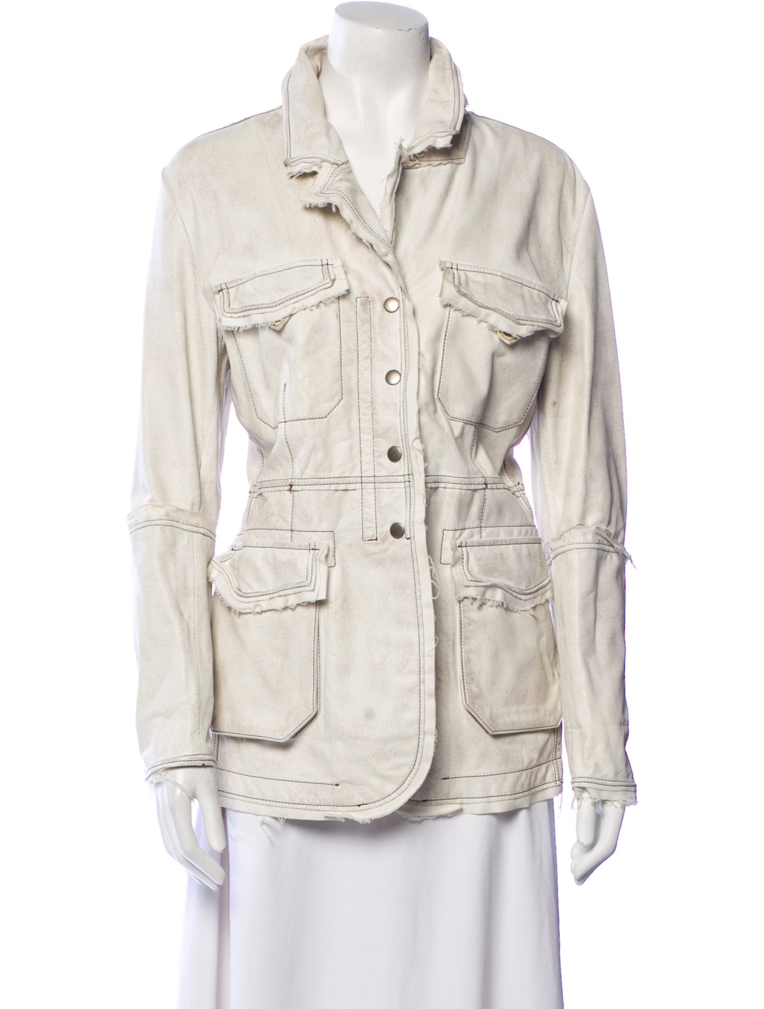 Jakett Leather Utility Jacket