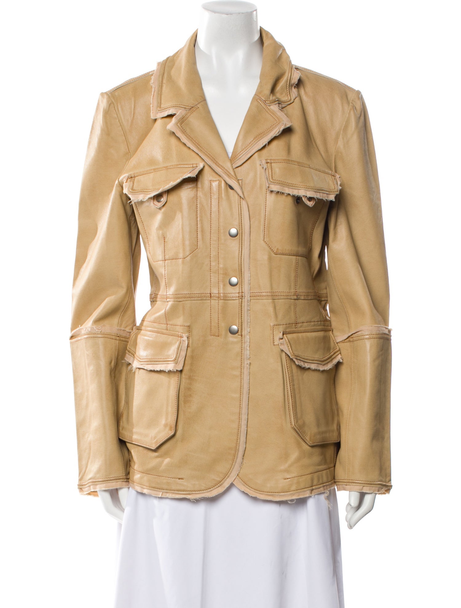 Jakett Leather Utility Jacket