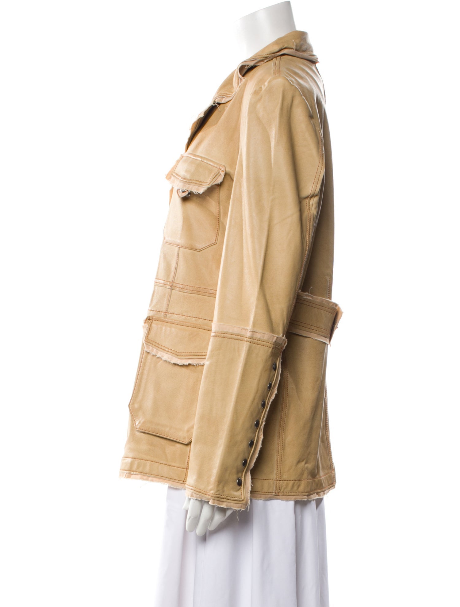 Jakett Leather Utility Jacket