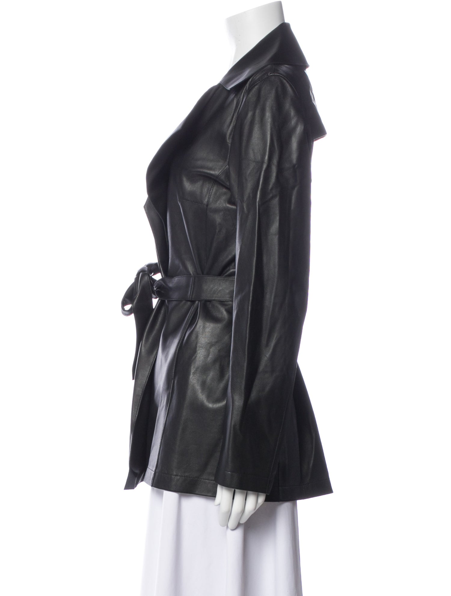 Jakett Leather Trench Coat
