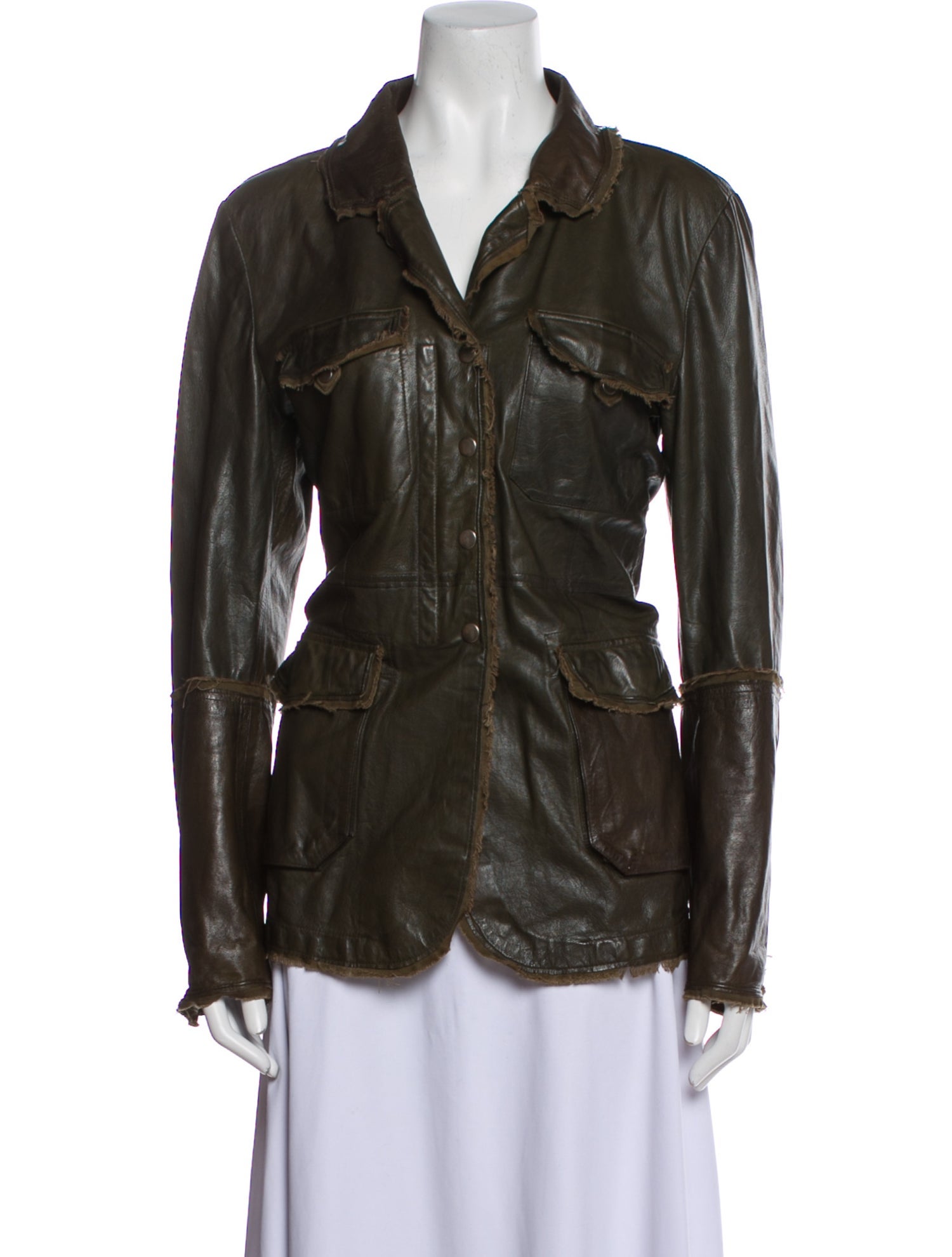 Jakett Leather Utility Jacket