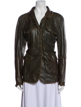 Jakett Leather Utility Jacket