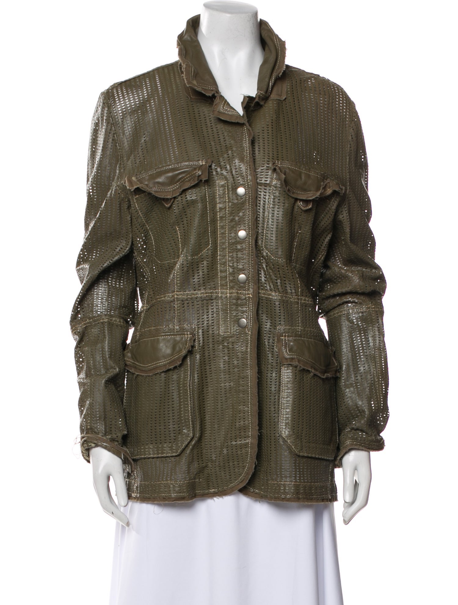 Jakett Leather Utility Jacket