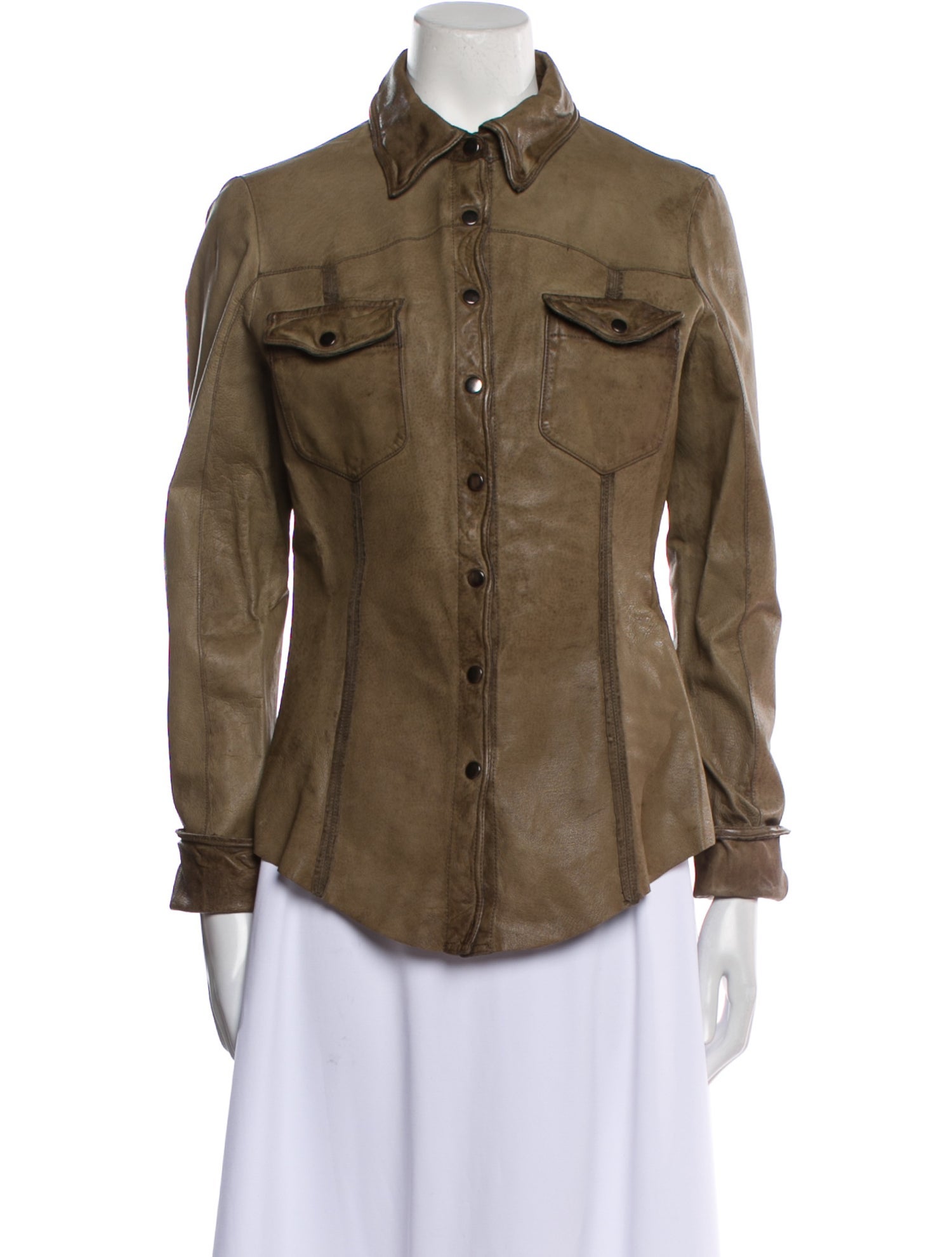 Jakett Leather Utility Jacket