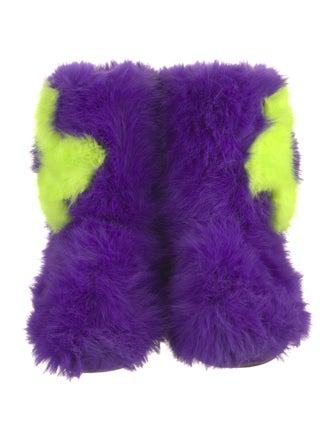 Jayley Collection Shearling Printed Combat Boots