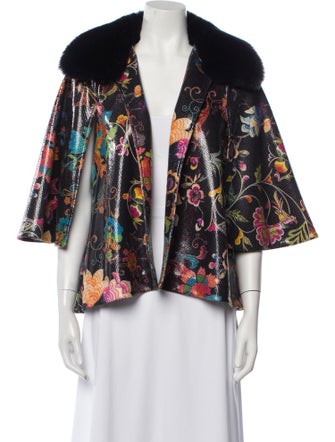 Jayley Collection Floral Print Jacket