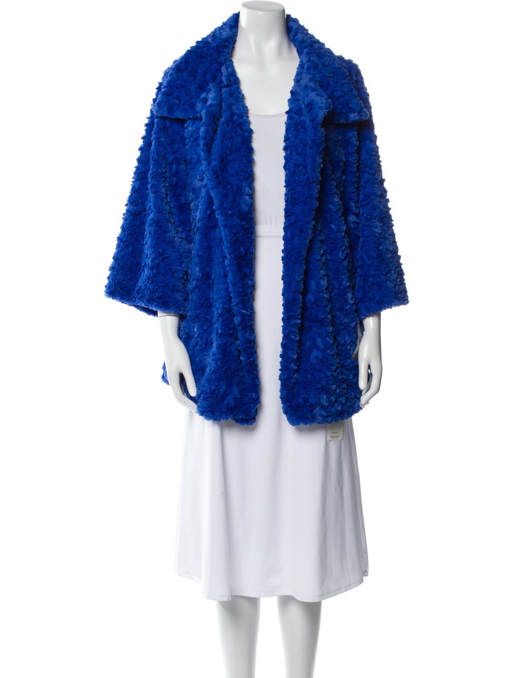 Jayley Collection Jacket Blue Pointed Collar - image 1