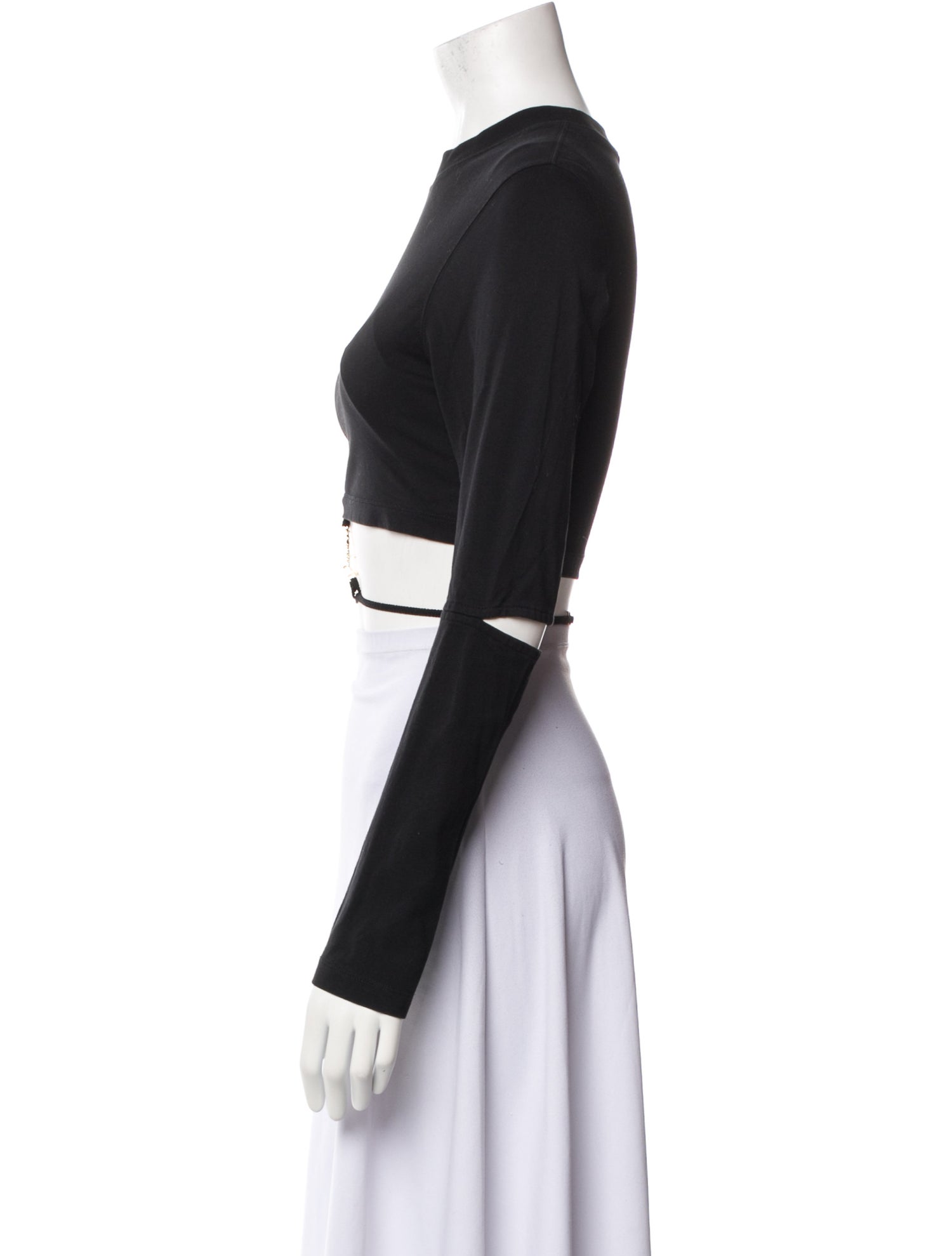 Jacquemus L'enfant Du Soleil Mock Neck Long Sleeve Crop Top