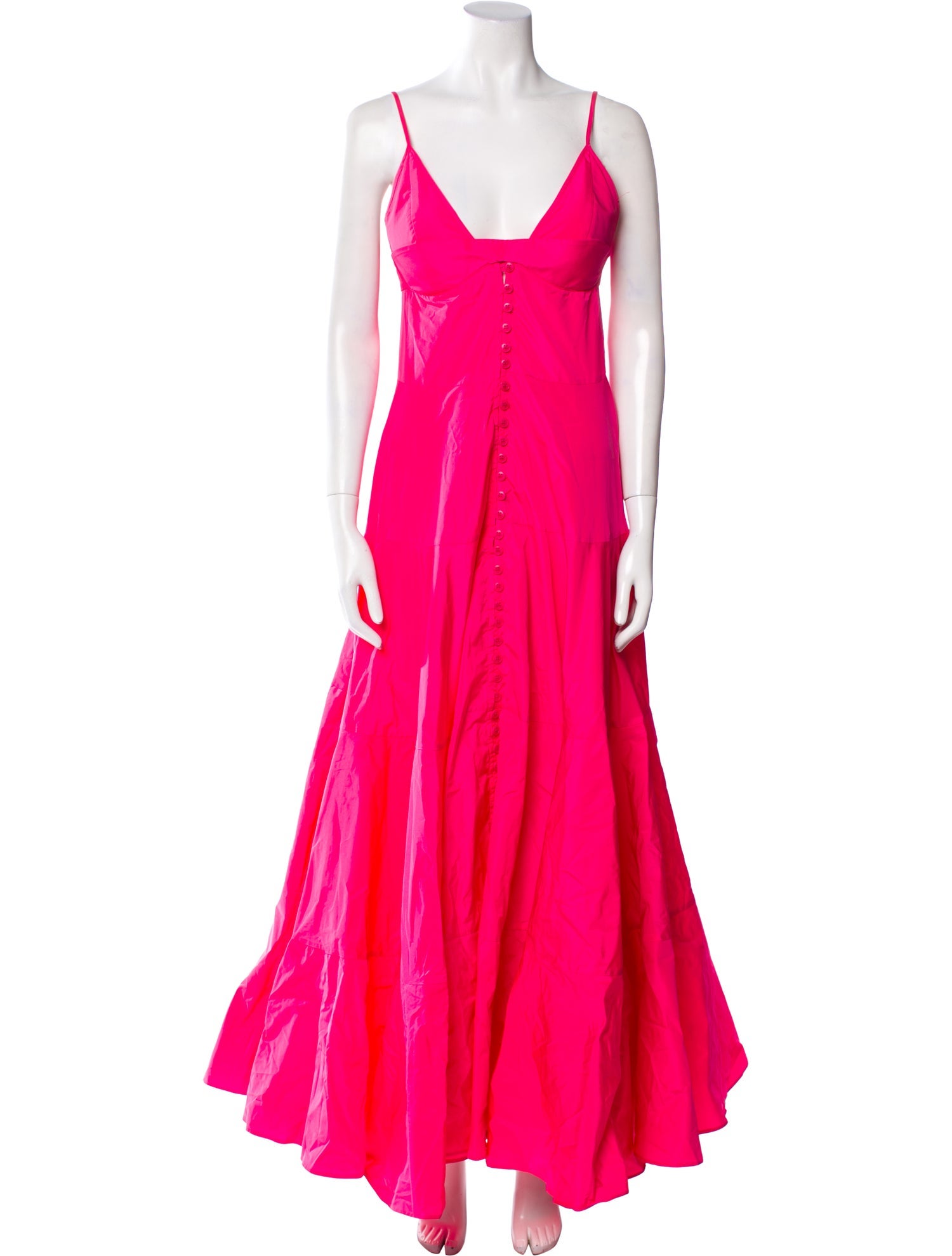 Jacquemus L'enfant Du Soleil V-Neck Long Dress