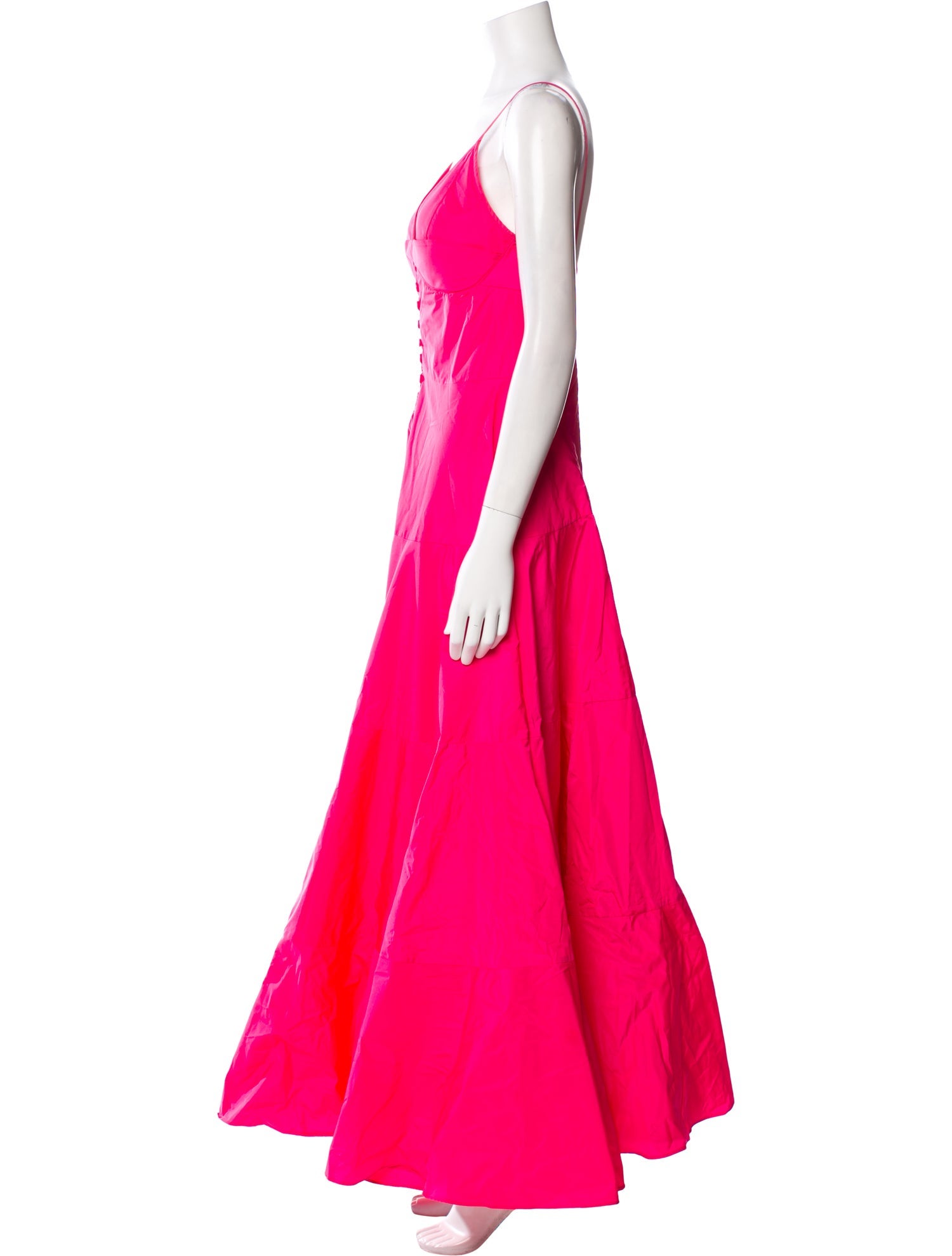 Jacquemus L'enfant Du Soleil V-Neck Long Dress