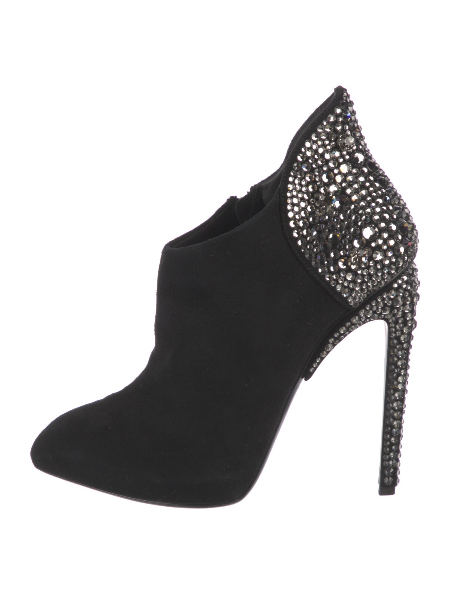Jennifer Lopez x Giuseppe Zanotti Suede Crystal Embellishments Boots