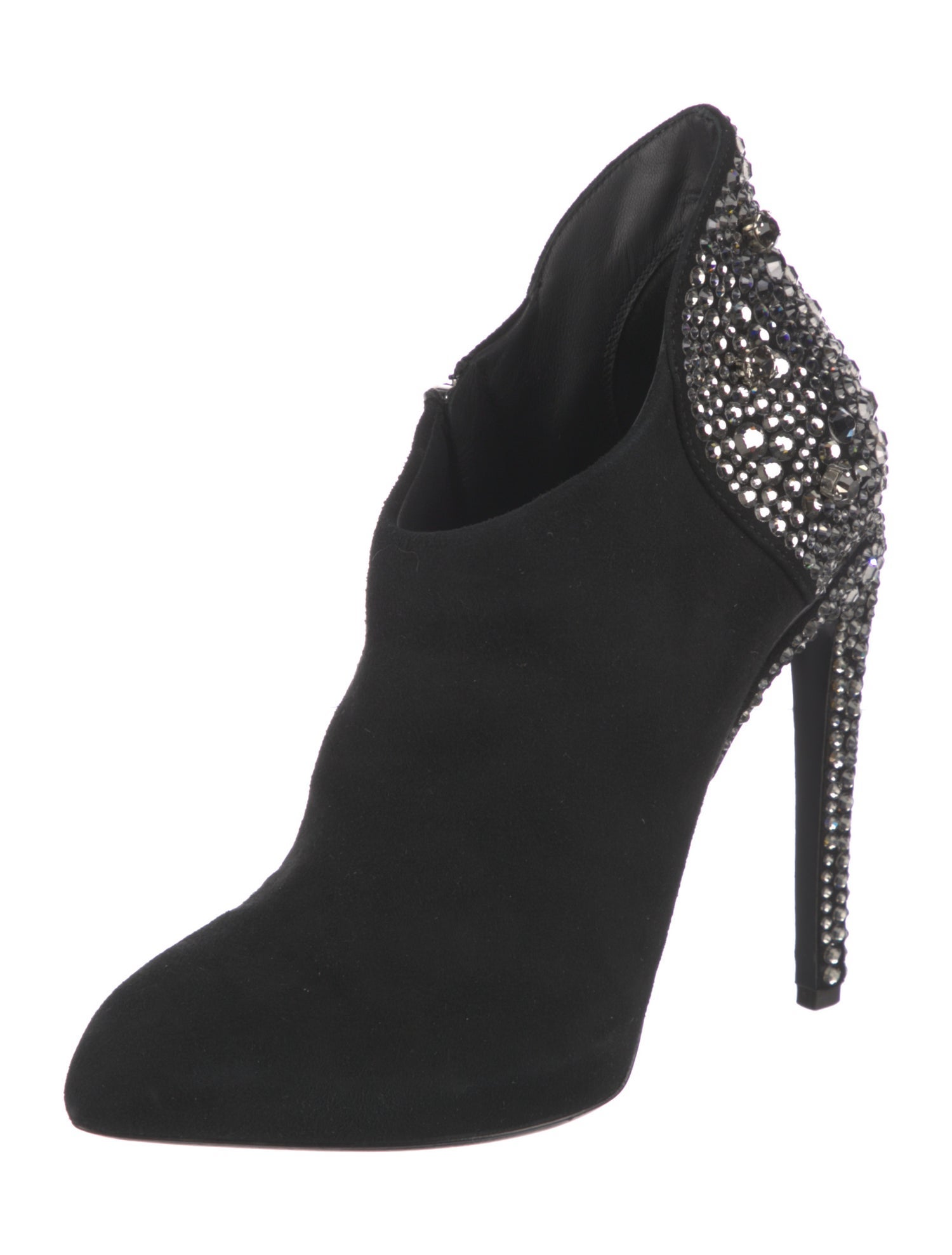 Jennifer Lopez x Giuseppe Zanotti Suede Crystal Embellishments Boots