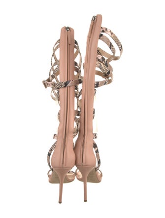 Jennifer Lopez x Giuseppe Zanotti Snakeskin Animal Print Gladiator Sandals