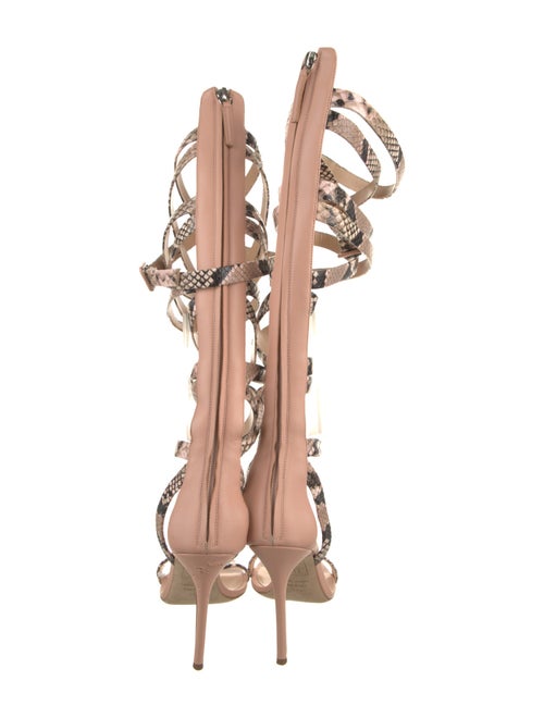 Jennifer Lopez x Giuseppe Zanotti Snakeskin Animal Print Gladiator Sandals