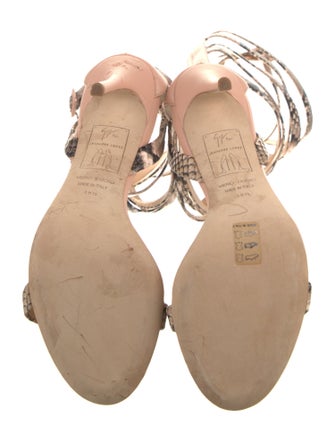 Jennifer Lopez x Giuseppe Zanotti Snakeskin Animal Print Gladiator Sandals