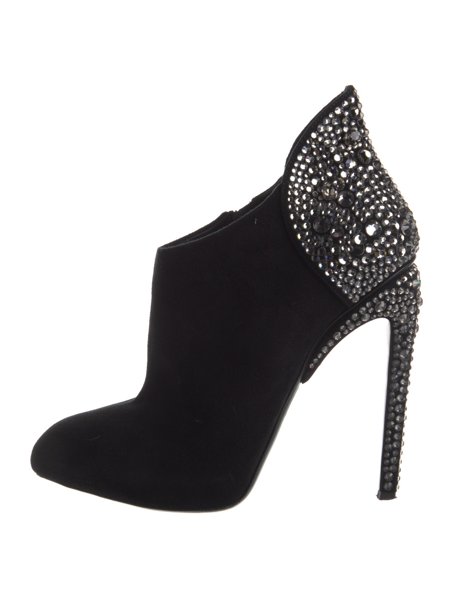 Jennifer Lopez x Giuseppe Zanotti Suede Crystal Embellishments Boots