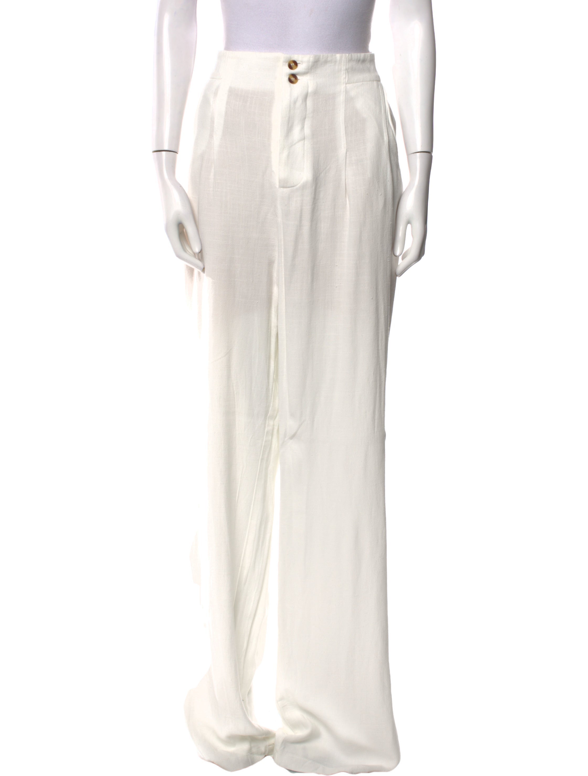 JLuxLabel Wide Leg Pants White, 14" Rise Pants, Clothing WJLUX20135