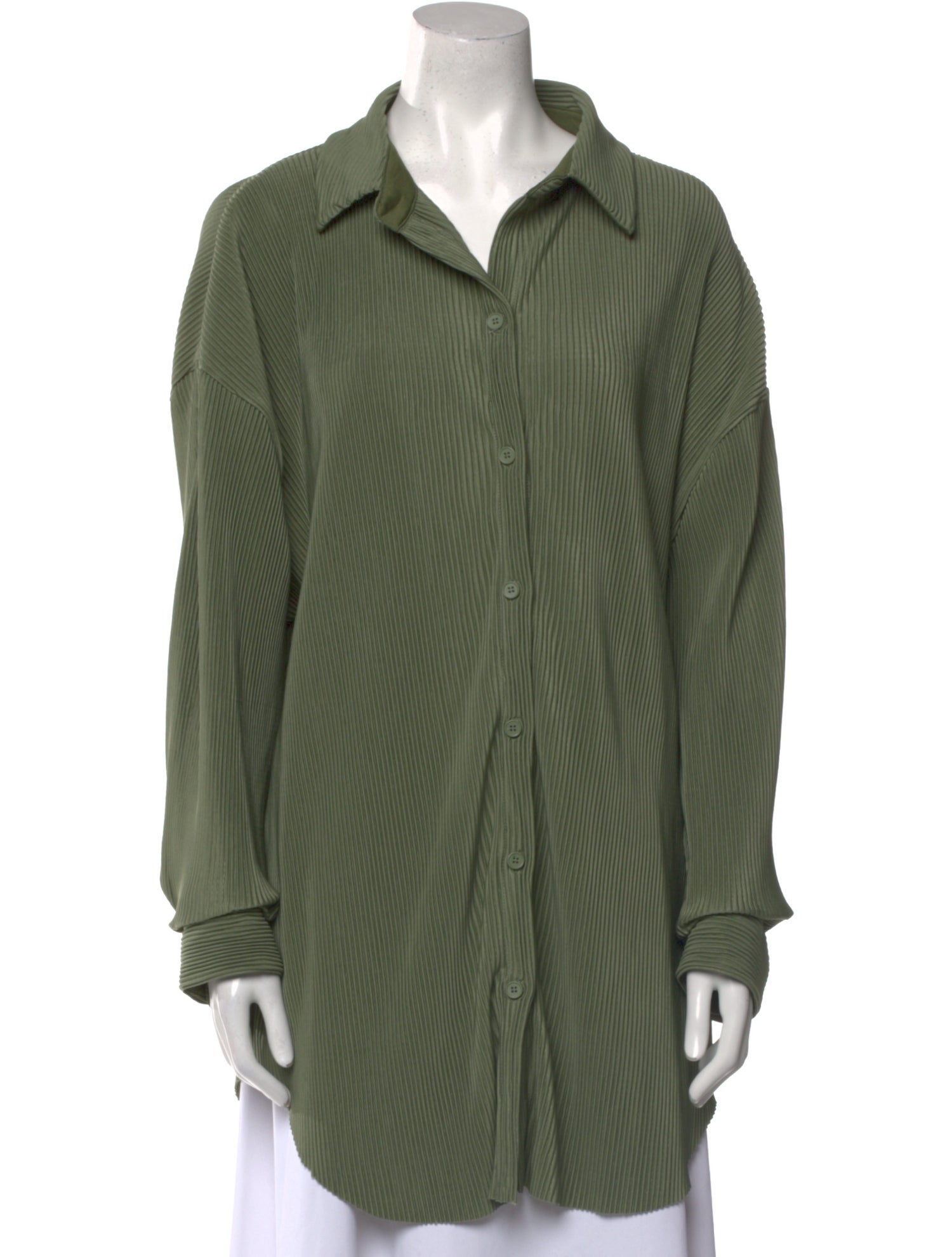 JLuxLabel Long Sleeve Button-Up Top