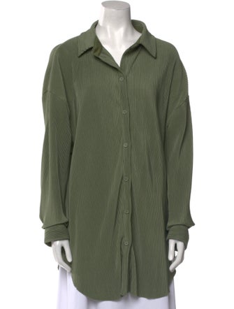 JLuxLabel Long Sleeve Button-Up Top