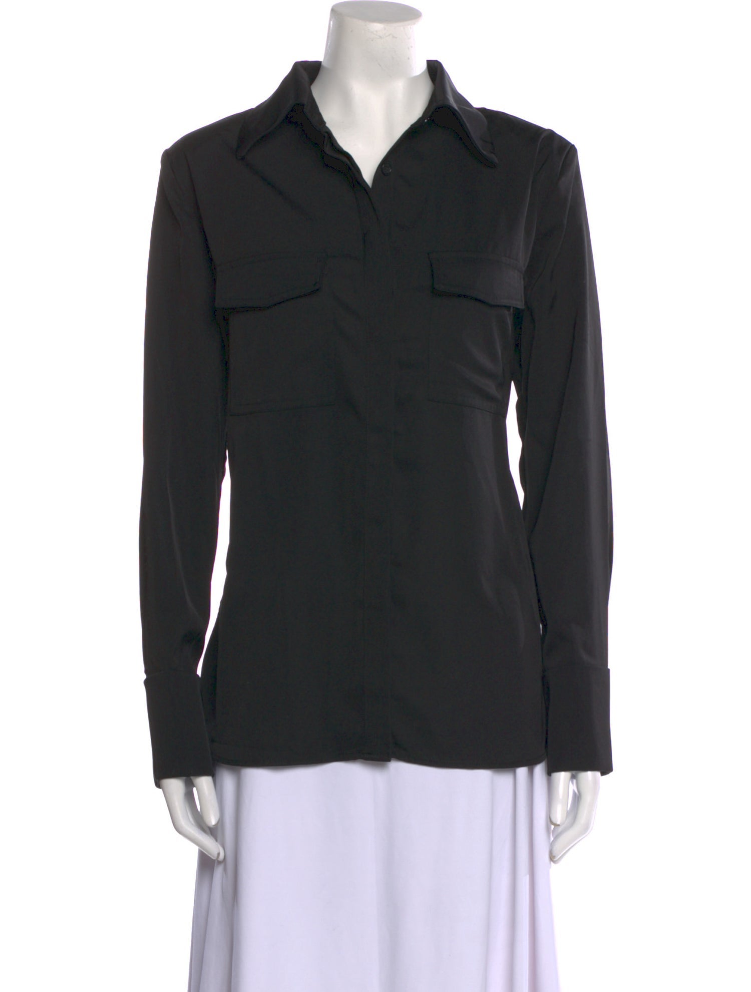 JLuxLabel Long Sleeve Button-Up Top