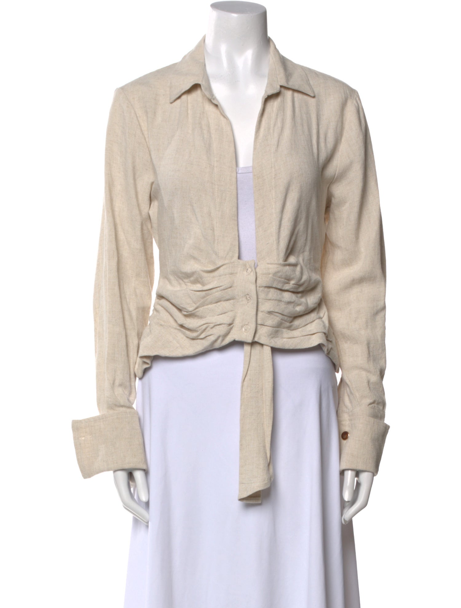 JLuxLabel V-Neck Long Sleeve Crop Top