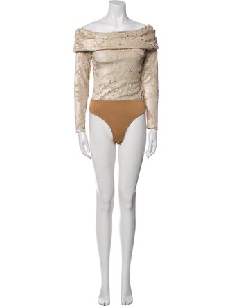 JLuxLabel Printed Sequin Embellishments Skirt Set