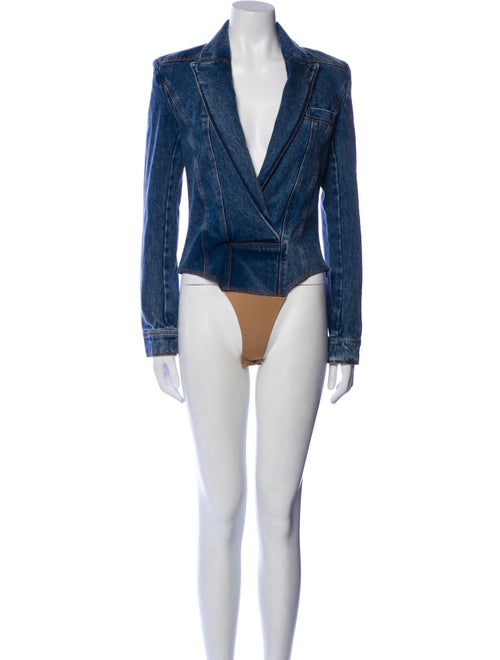 JLuxLabel Striped Denim Jacket