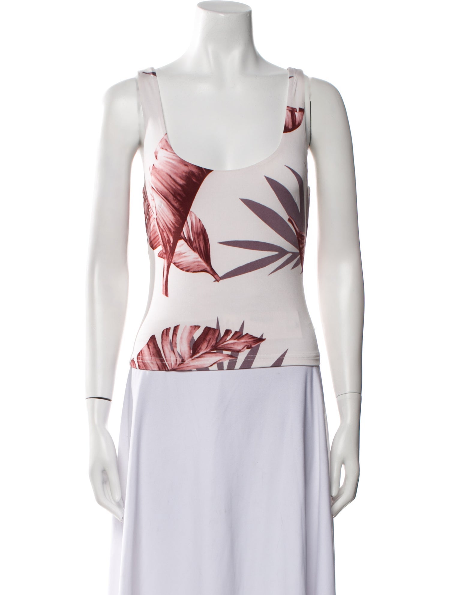 JLuxLabel Printed Scoop Neck Top