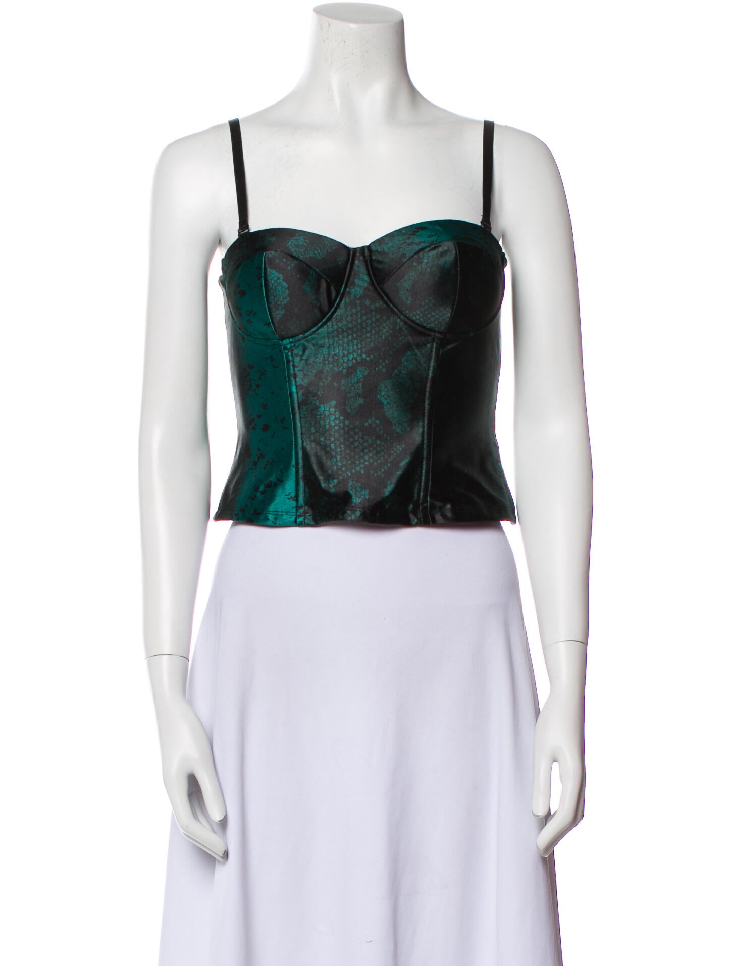 JLuxLabel Square Neckline Sleeveless Crop Top