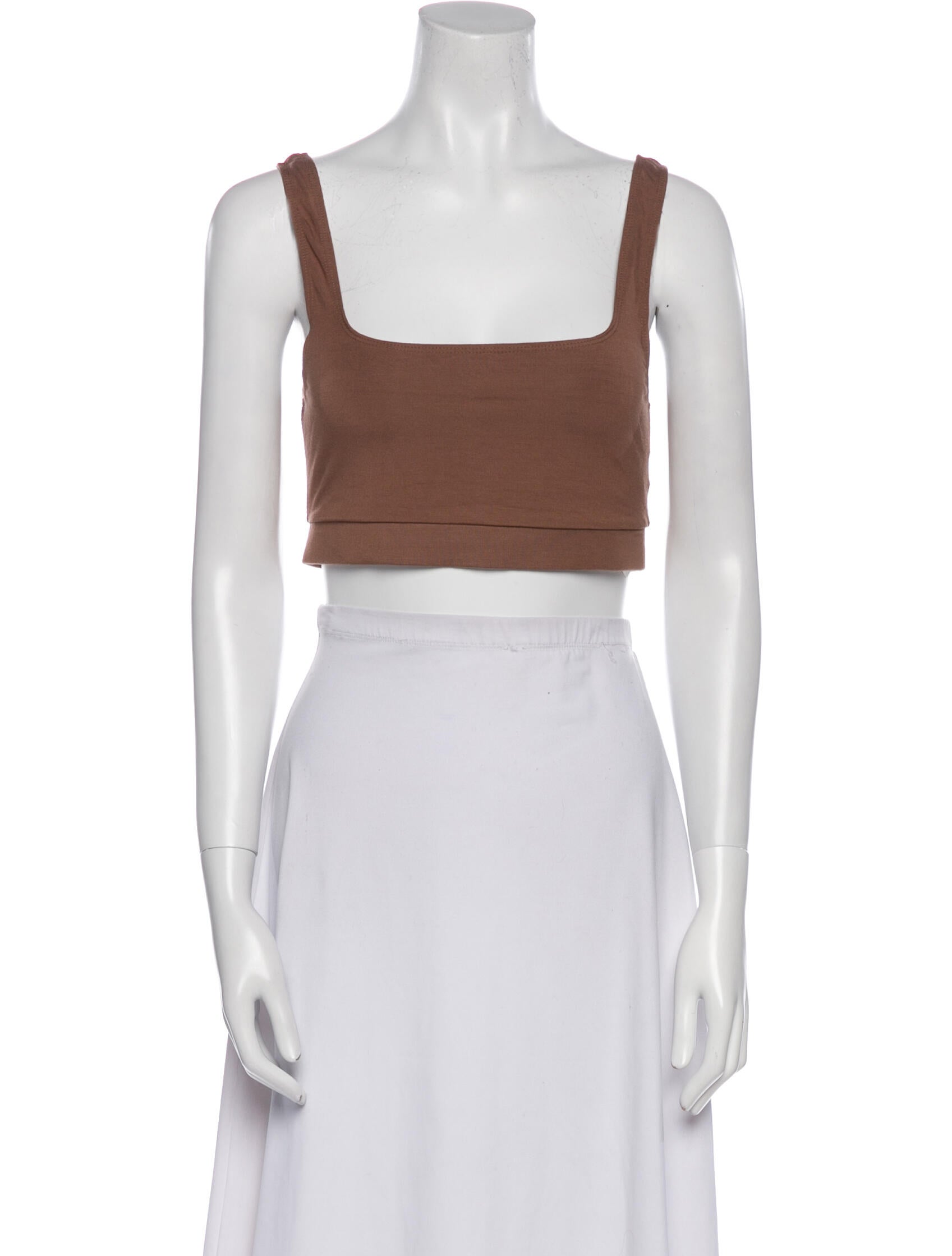 JLuxLabel Square Neckline Sleeveless Crop Top w/ Tags