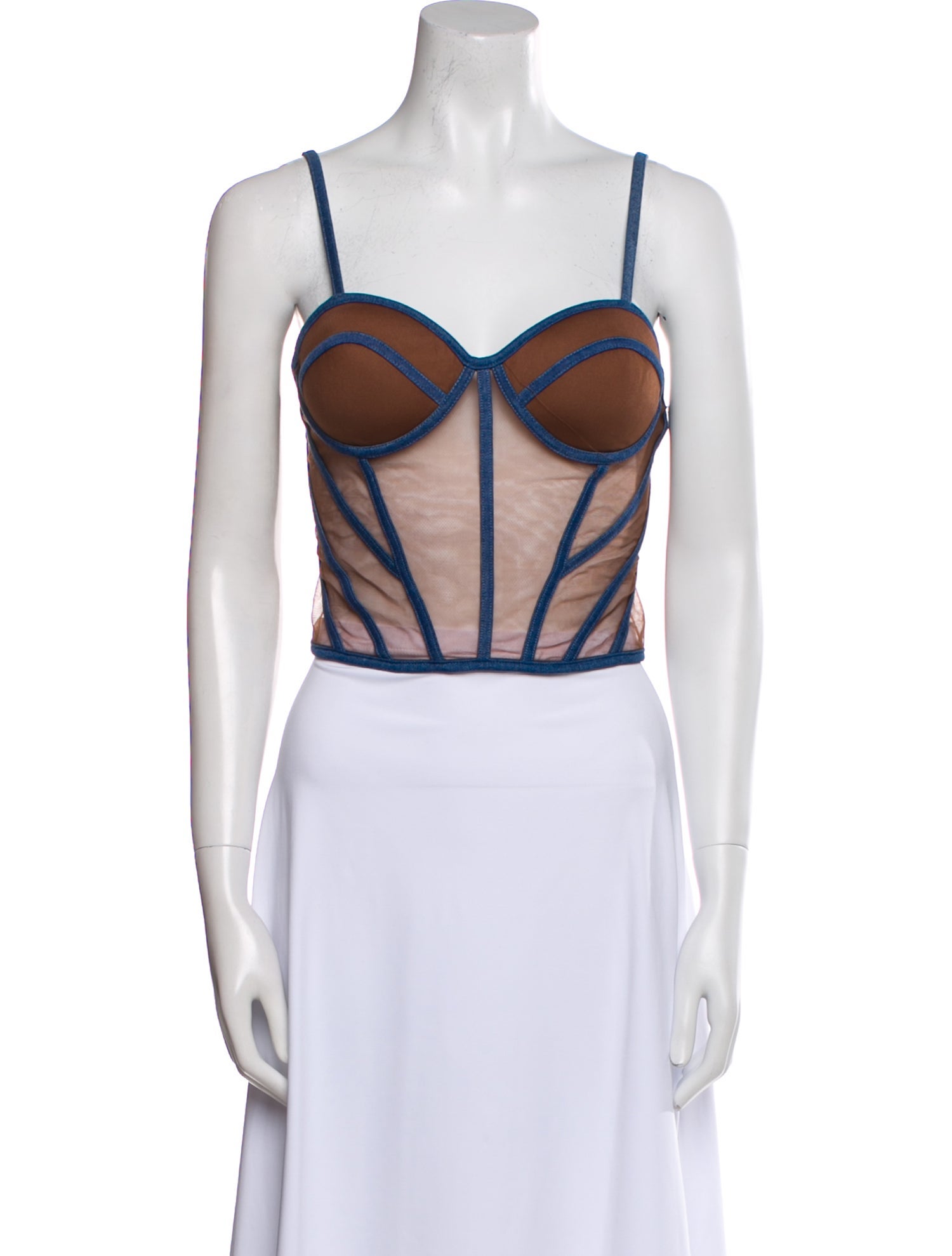 JLuxLabel Printed Square Neckline Crop Top w/ Tags