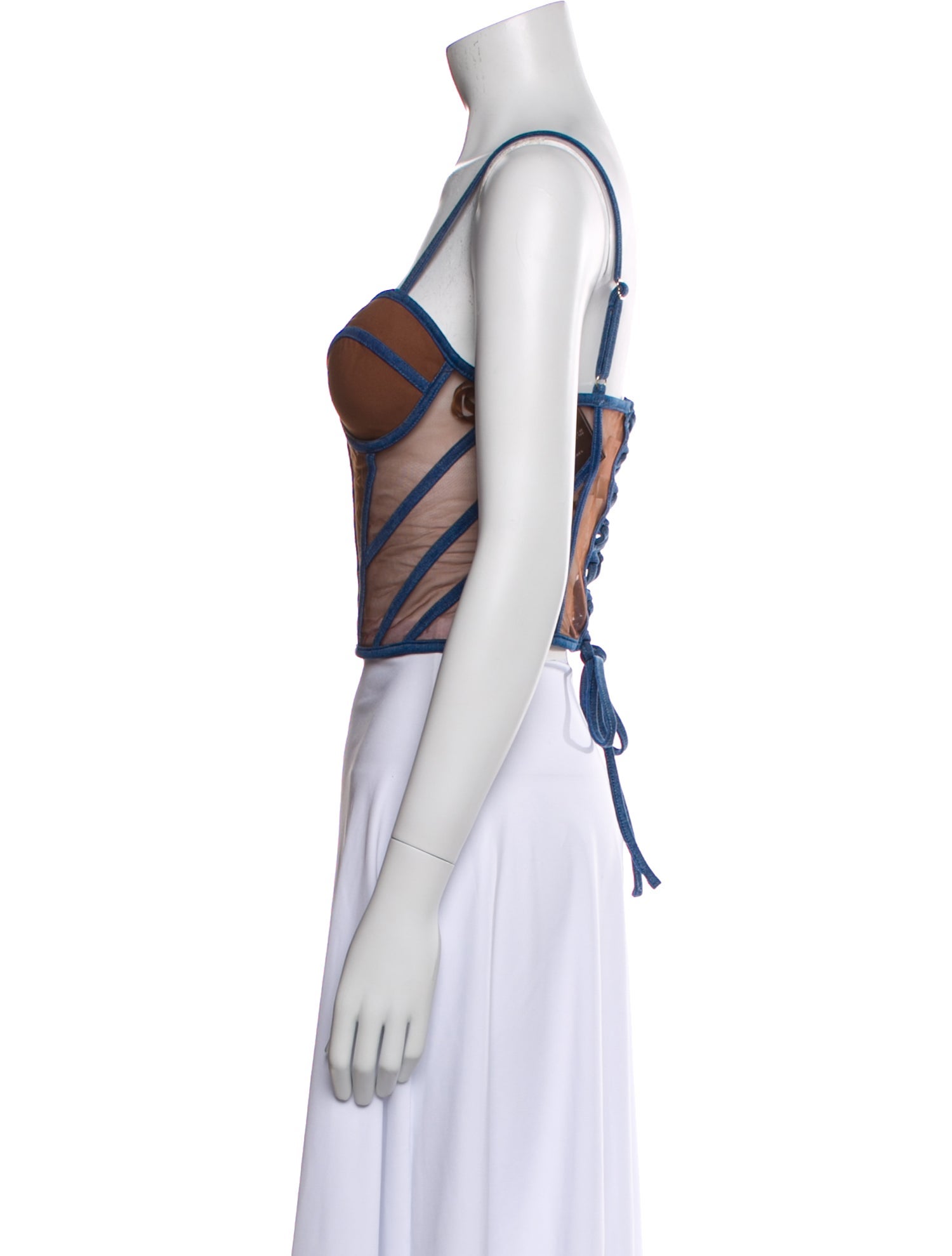 JLuxLabel Printed Square Neckline Crop Top w/ Tags