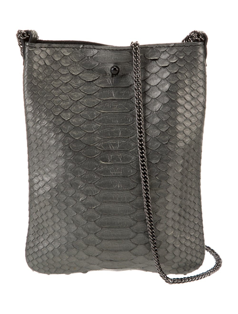 J. Markell Crossbody Bag Grey Python Gunmetal Har… - image 1