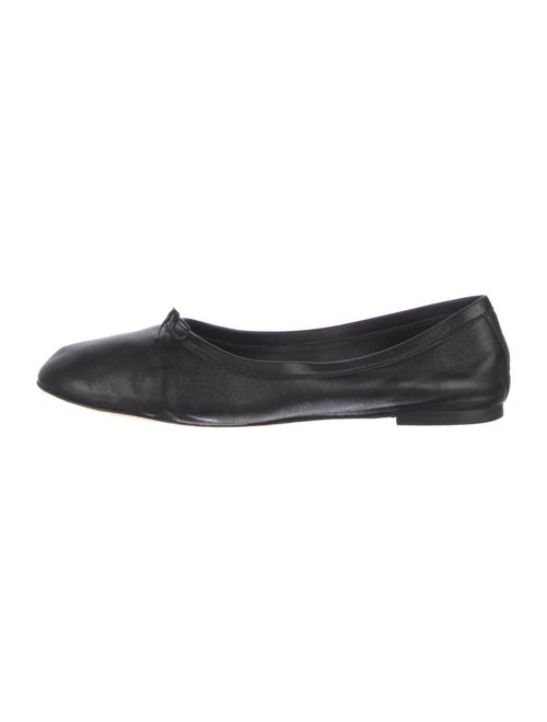 Jamie Haller Leather Bow Accents Ballet Flats
