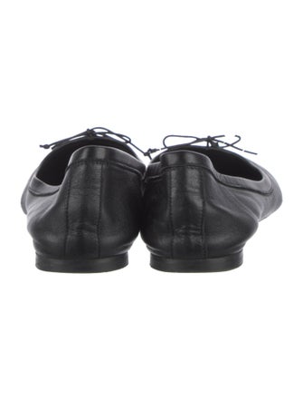 Jamie Haller Leather Bow Accents Ballet Flats